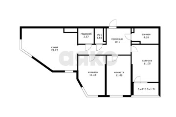 Фото №2: 3-комнатная квартира 77 м² - Краснодар, мкр. Музыкальный, ул. Российская, 257/7
