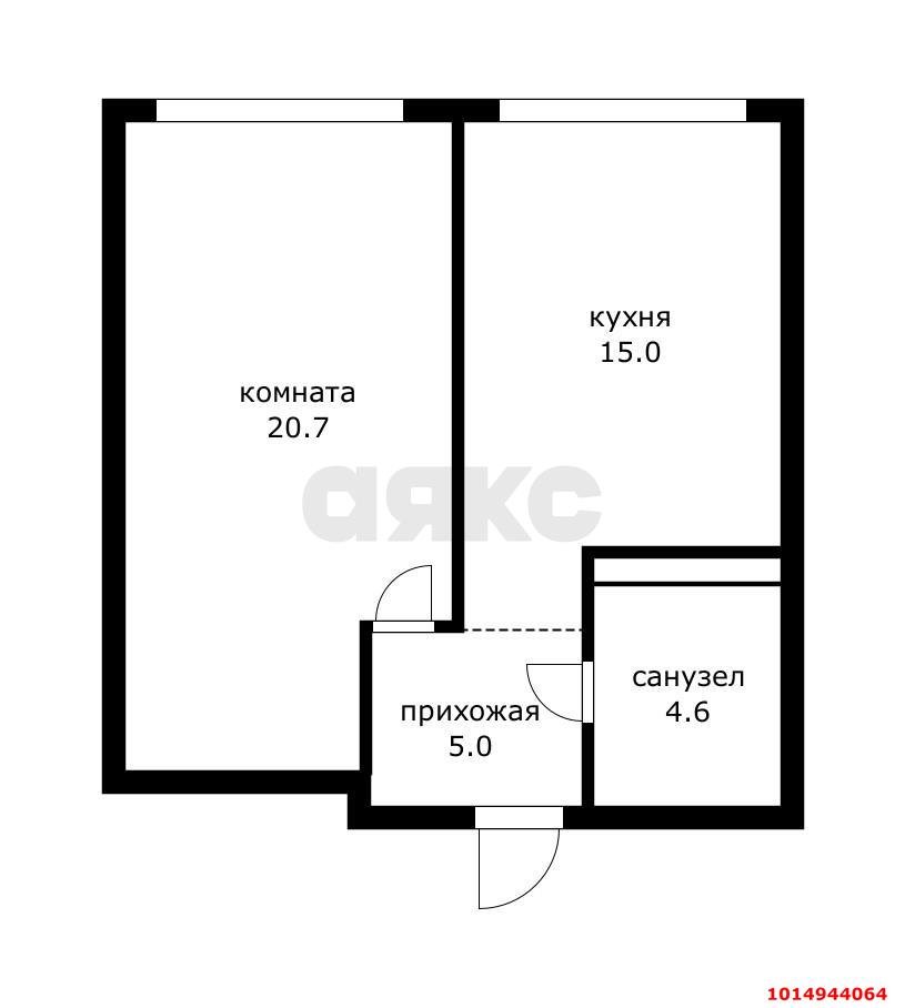 Фото №5: 1-комнатная квартира 41 м² - Краснодар, Черёмушки, мкр. Центральный внутригородской округ, ул. Обрывная, 132/1к2