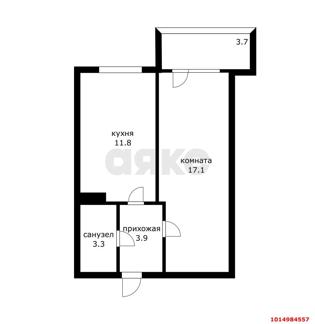 Фото №10: 1-комнатная квартира 40 м² - Краснодар, Прикубанский внутригородской округ, мкр. Военный городок № 109, ул. Кореновская, 61