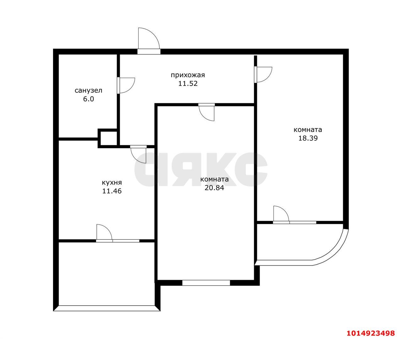 Фото №15: 2-комнатная квартира 70 м² - Краснодар, Юбилейный, б-р Клары Лучко, 12