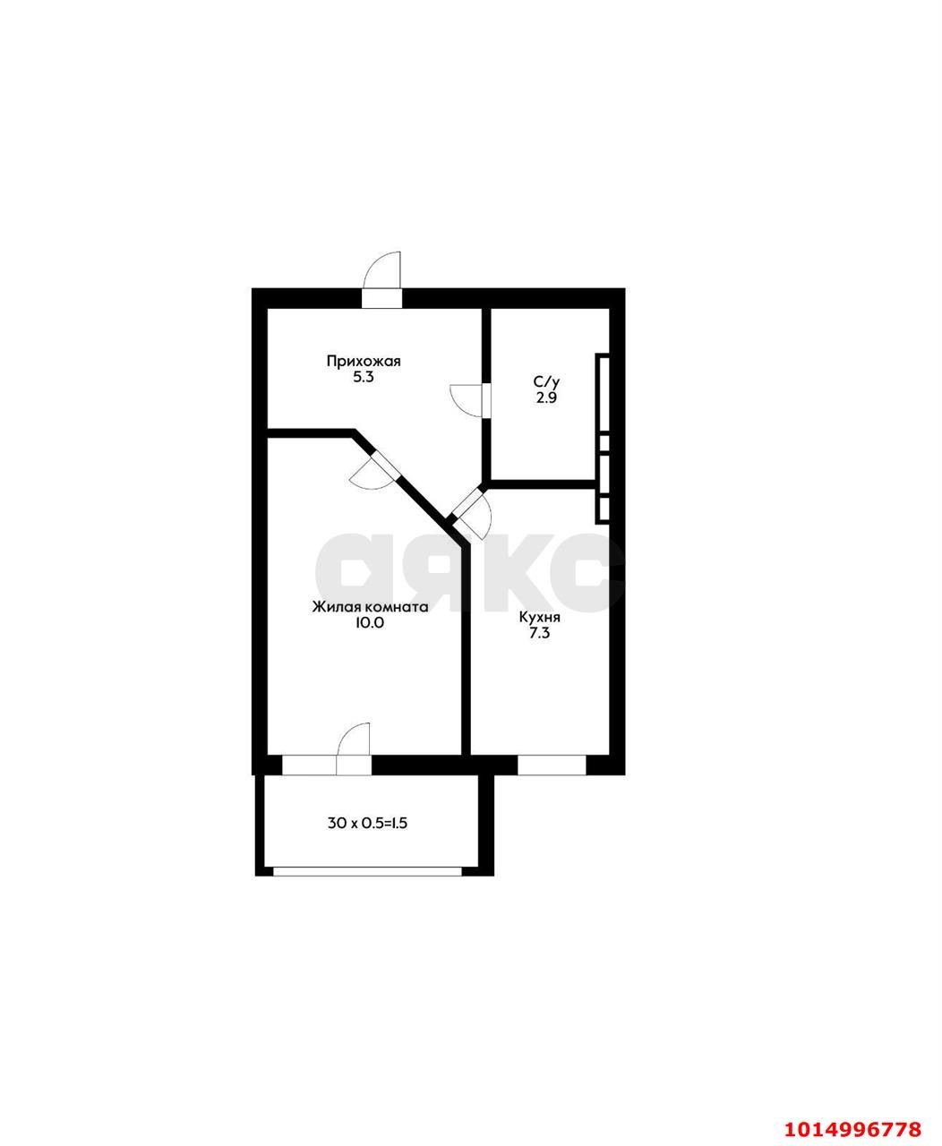 Фото №11: 1-комнатная квартира 25 м² - Южный, ул. Войсковая, 8/1