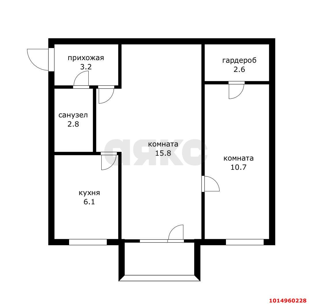 Фото №17: 2-комнатная квартира 46 м² - Краснодар, Центральный, ул. Котовского, 90