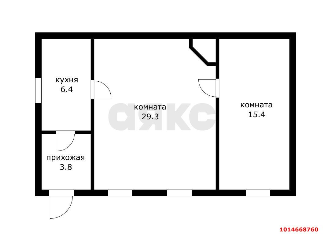 Фото №6: 2-комнатная квартира 54 м² - Краснодар, Центральный, ул. Октябрьская, 95