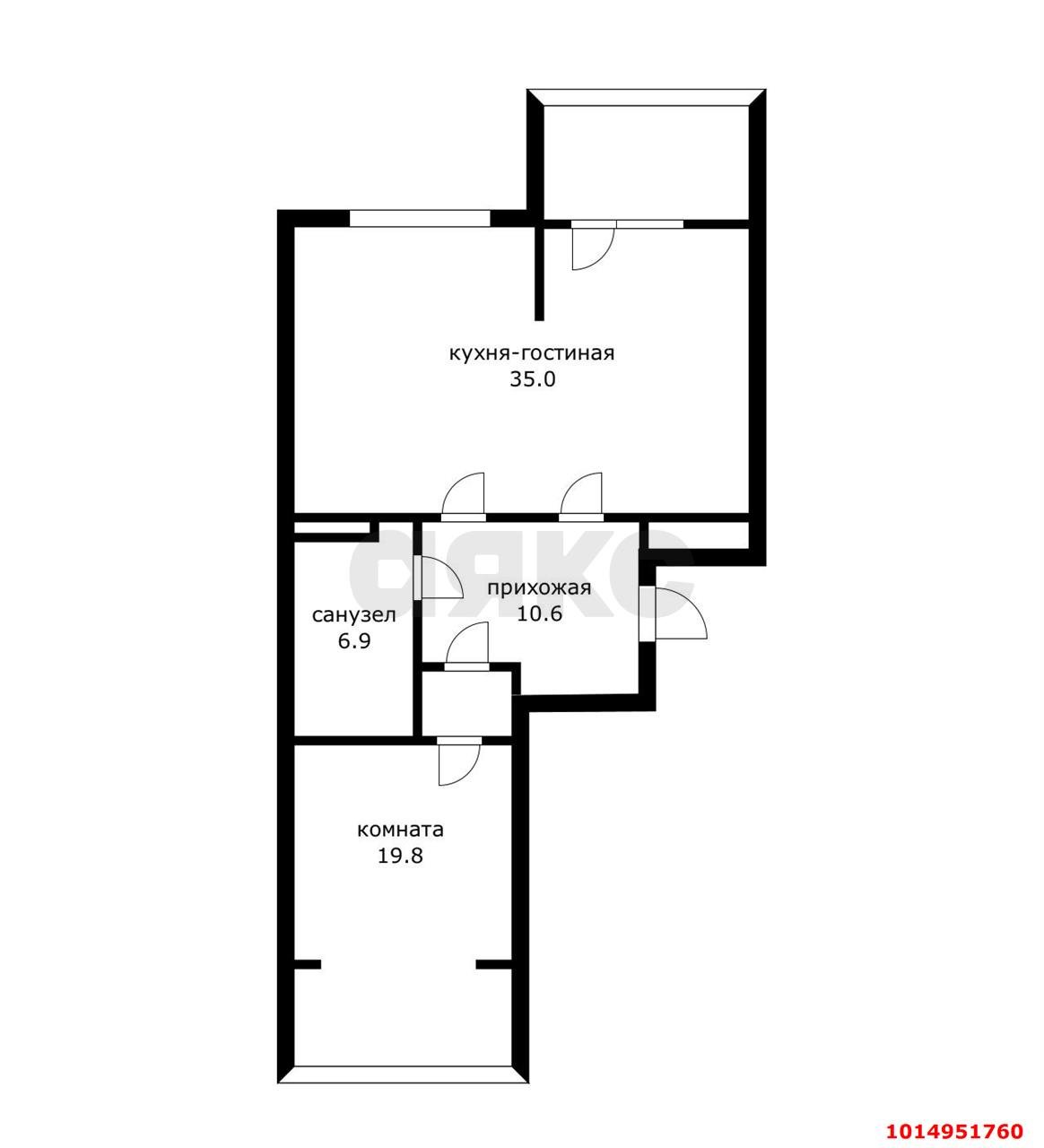 Фото №17: 2-комнатная квартира 76 м² - Краснодар, ЖК Тургенев, ул. Дальняя, 8к1