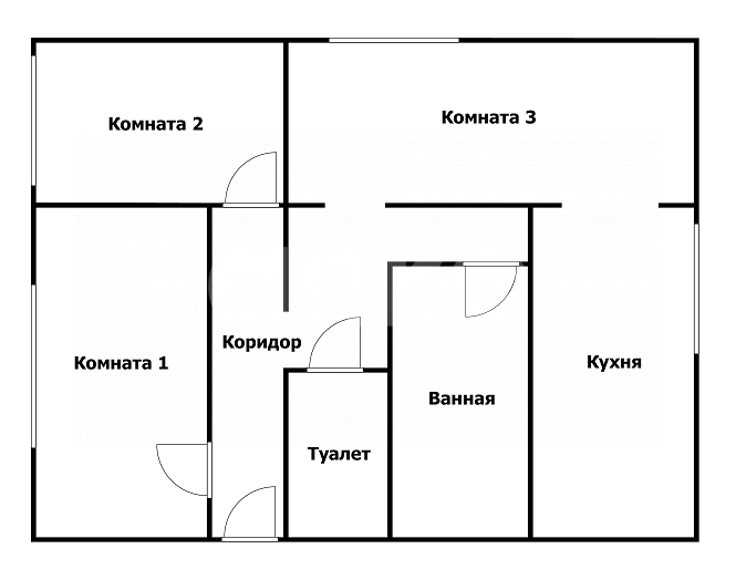 Фото №15: 3-комнатная квартира 46 м² - Каменномостский, ул. Гагарина, 40