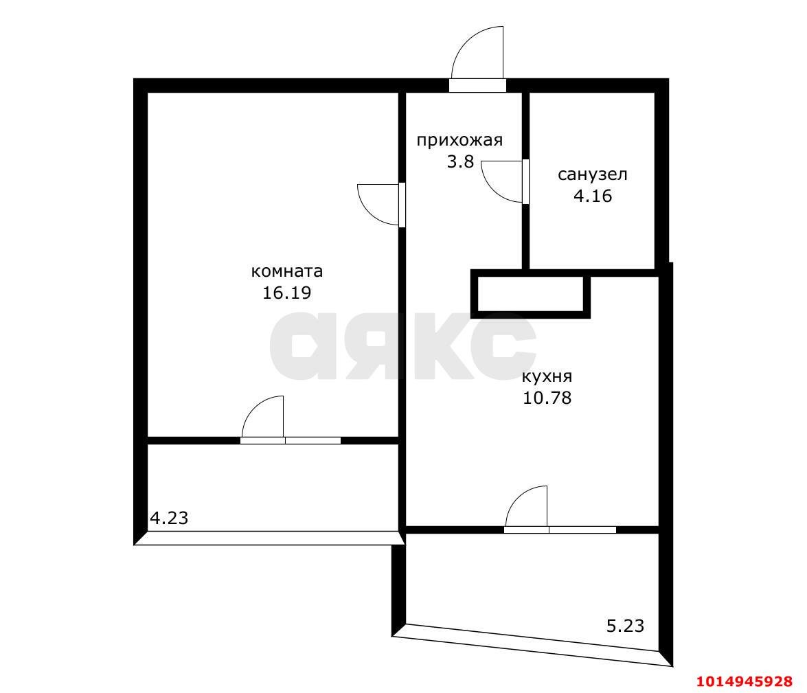 Фото №17: 1-комнатная квартира 40 м² - Краснодар, Центральный, ул. Севастопольская, 6/1