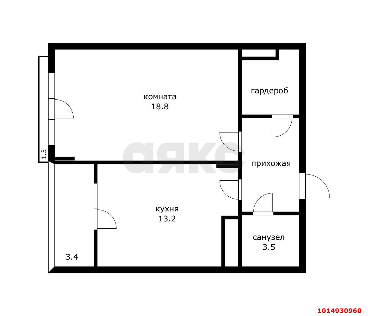 Фото №23: 1-комнатная квартира 43 м² - Краснодар, Солнечный, ул. Памяти Чернобыльцев, 1