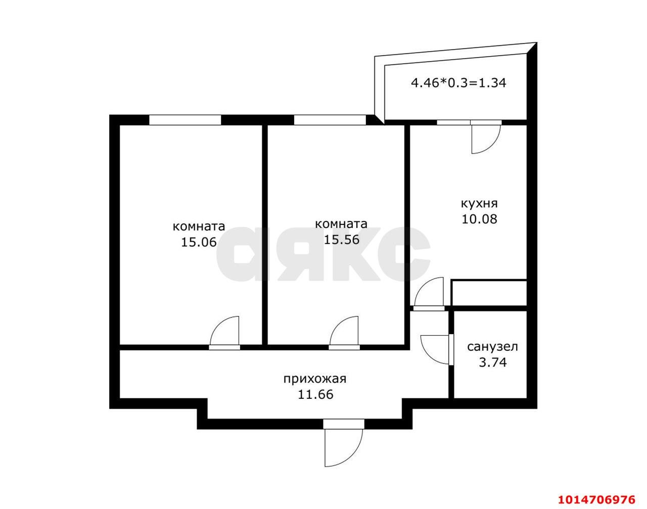 Фото №19: 2-комнатная квартира 60 м² - Краснодар, жилой комплекс Галактика, ул. Уральская, 71к1