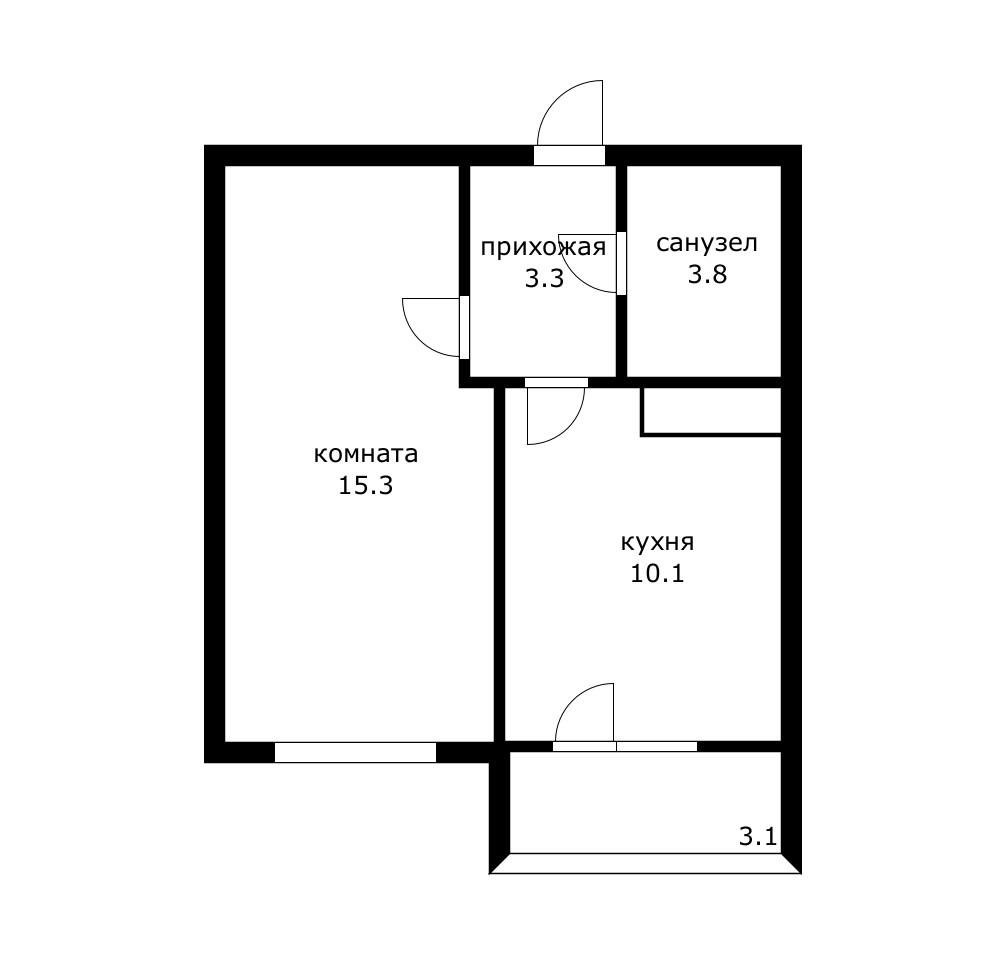 Фото №6: 1-комнатная квартира 34 м² - Краснодар, Прикубанский внутригородской округ, мкр. жилой комплекс Свобода, ул. Домбайская, 55к3