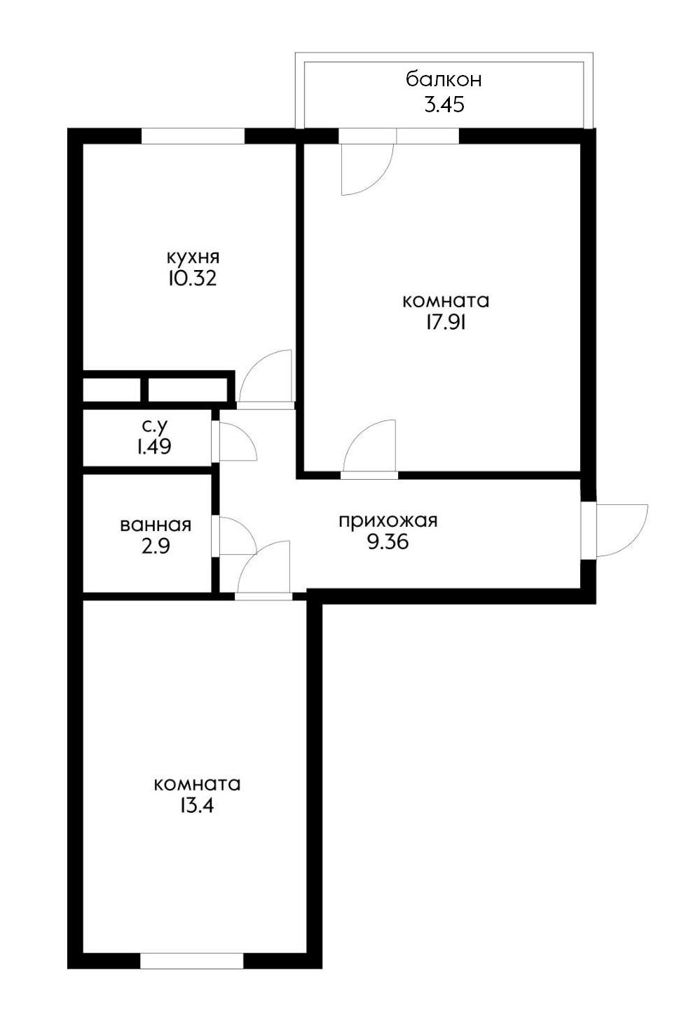 Фото №15: 2-комнатная квартира 58 м² - Яблоновский, Прикубанский внутригородской округ, Круглик, Прикубанский внутригородской округ, ст Луч, ул. Гагарина, 192к4
