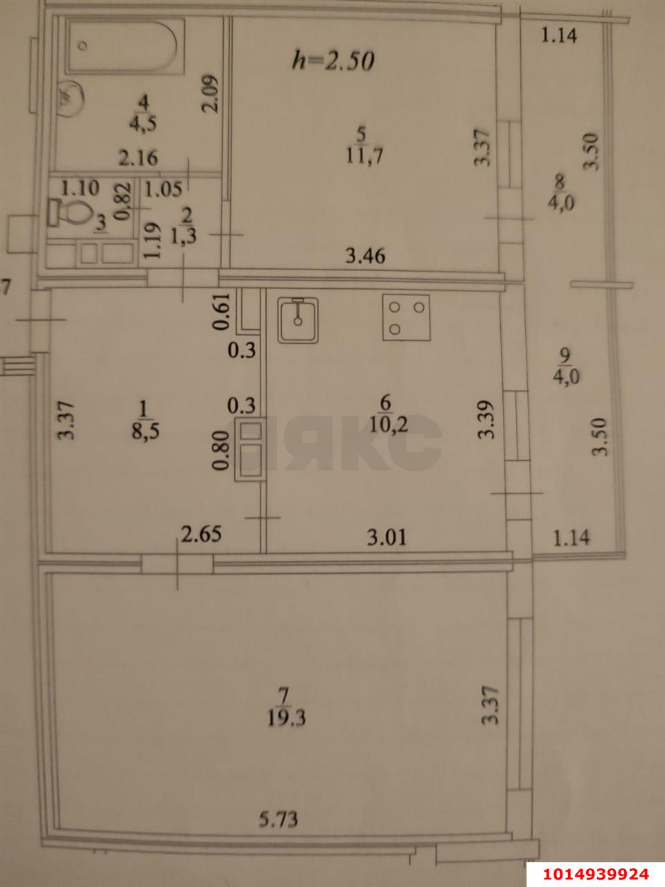 Фото №18: 2-комнатная квартира 58 м² - Краснодар, Восточно-Кругликовский, ул. Черкасская, 58