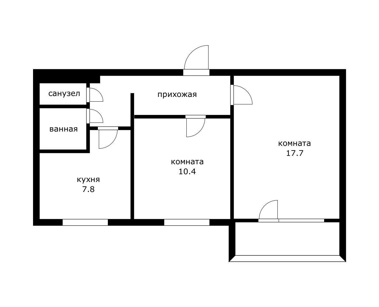 Фото №16: 2-комнатная квартира 50 м² - Краснодар, Западный внутригородской округ, мкр. Юбилейный, ул. Думенко, 12