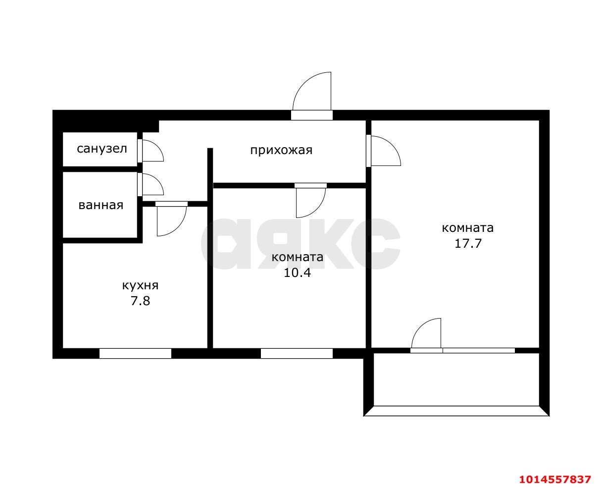 Фото №16: 2-комнатная квартира 50 м² - Краснодар, Юбилейный, ул. Думенко, 12