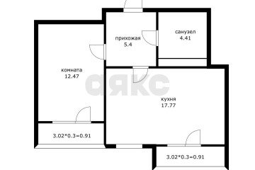Фото №4: 1-комнатная квартира 45 м² - Краснодар, мкр. ЖК Красная Площадь, ул. Конгрессная, 17