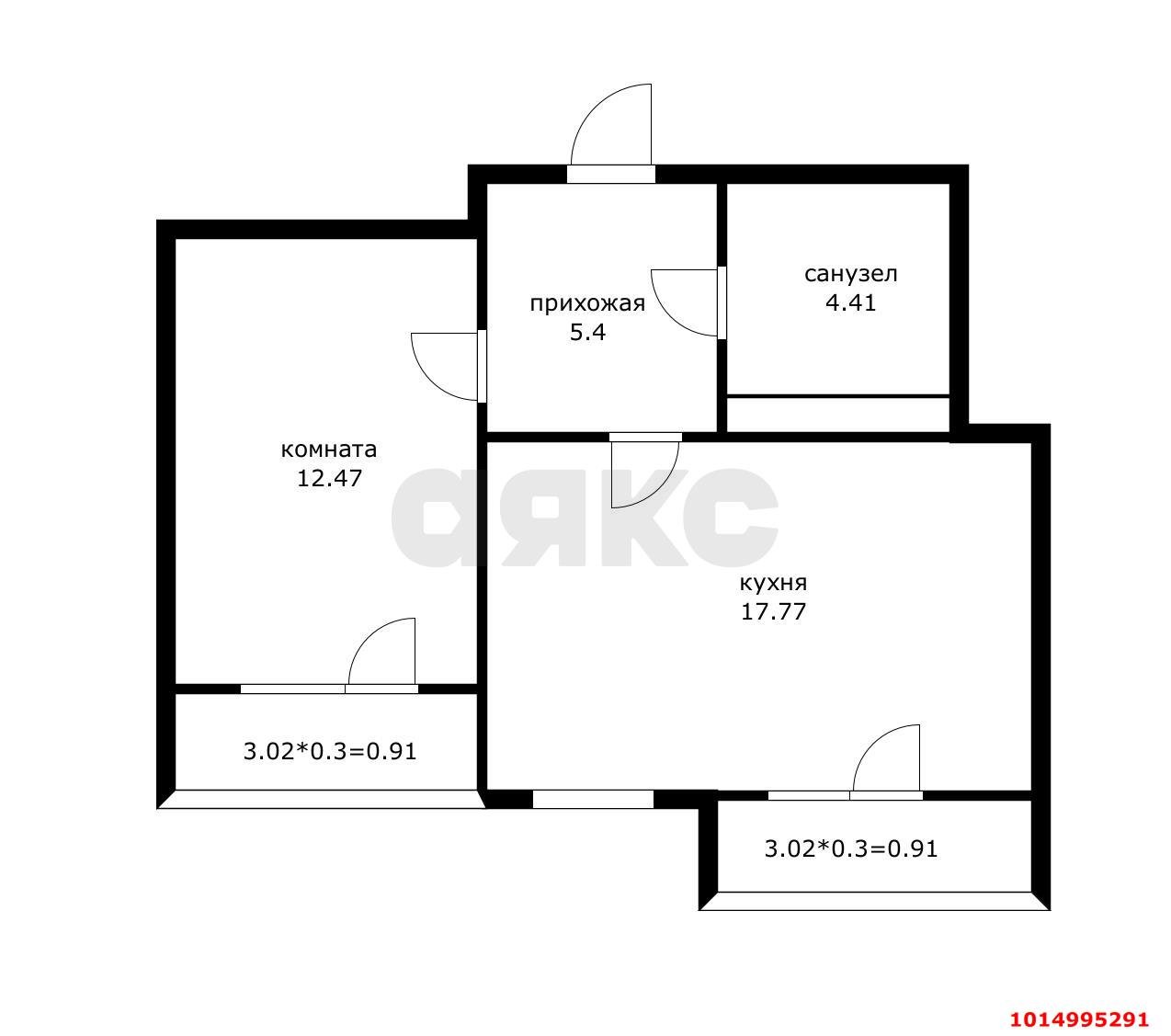 Фото №4: 1-комнатная квартира 45 м² - Краснодар, ЖК Красная Площадь, ул. Конгрессная, 17