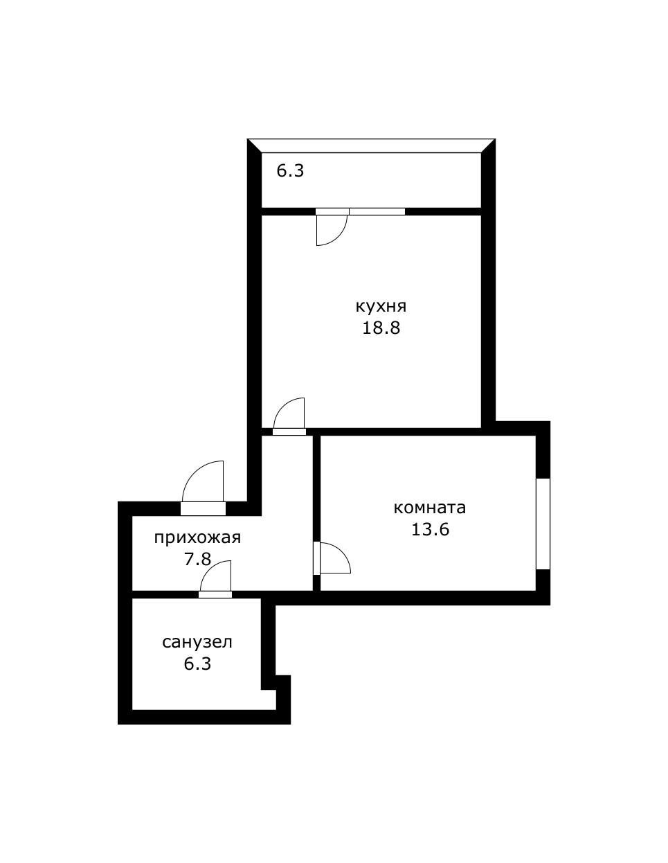 Фото №12: 1-комнатная квартира 46 м² - Краснодар, Прикубанский внутригородской округ, Горхутор, мкр. жилой комплекс Сокольники, ул. имени М.Е. Соколова, 86к1