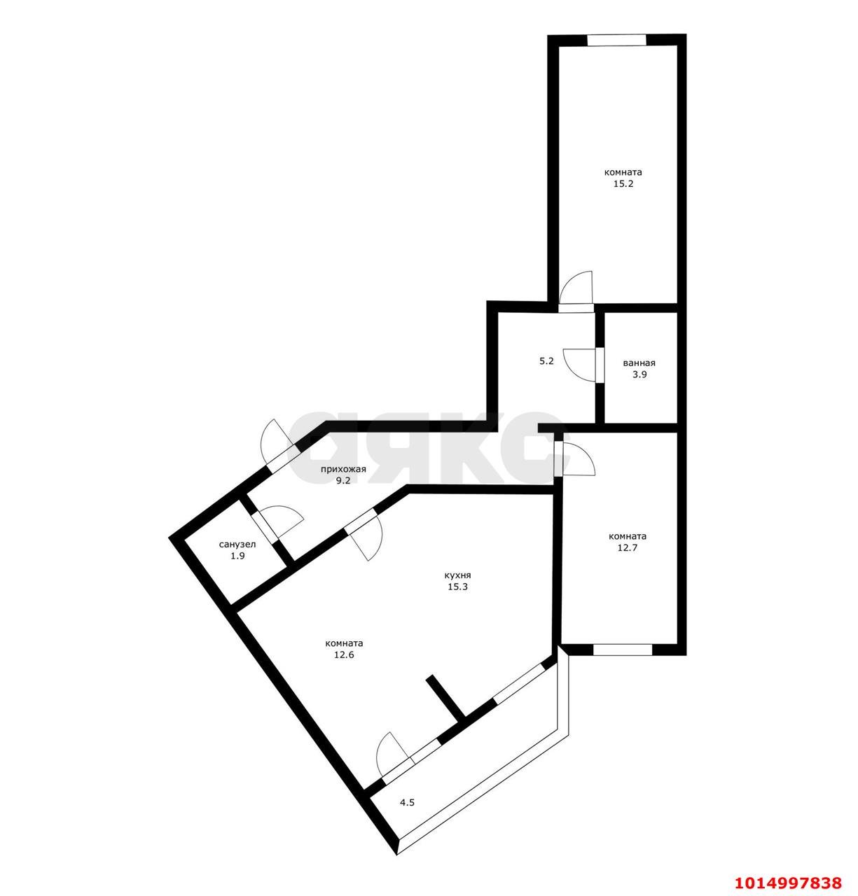 Фото №17: 3-комнатная квартира 80 м² - Краснодар, жилой комплекс Свобода, ул. Домбайская, 55к4
