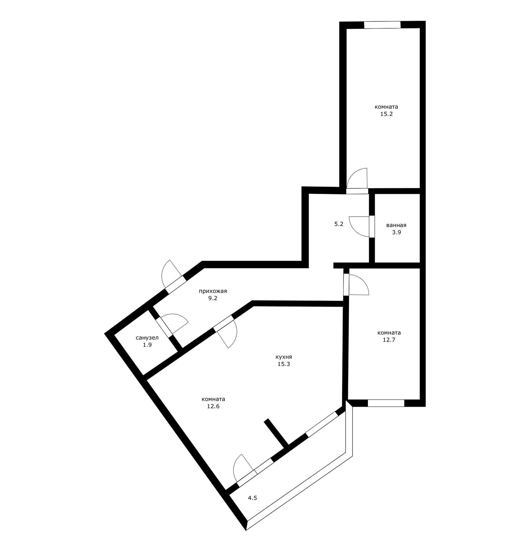 Фото №17: 3-комнатная квартира 80 м² - Краснодар, жилой комплекс Свобода, Прикубанский внутригородской округ, мкр. Краевая Клиническая Больница, ул. Домбайская, 55к4