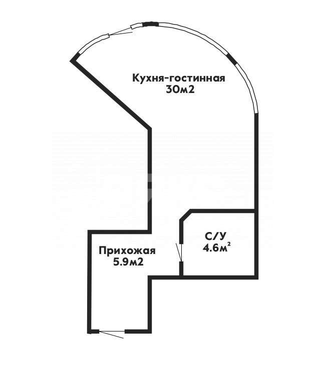 Фото №13: 1-комнатная квартира 41 м² - Геленджик, жилой комплекс Черноморский-2, ул. Крымская, 22к19