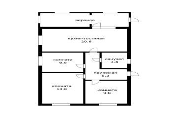 Фото №1: Дом 92 м² - Южный, п. коттеджный  Южная столица, ул. Апшеронская, 53
