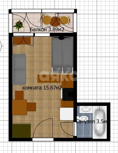 Фото №25: Студия 22 м² - Анапа, жилой комплекс Солнечный город, ул. Лермонтова, 116к1