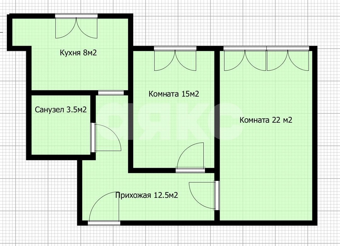 Фото №19: 2-комнатная квартира 56 м² - Анапа, ул. 40 лет Победы, 114