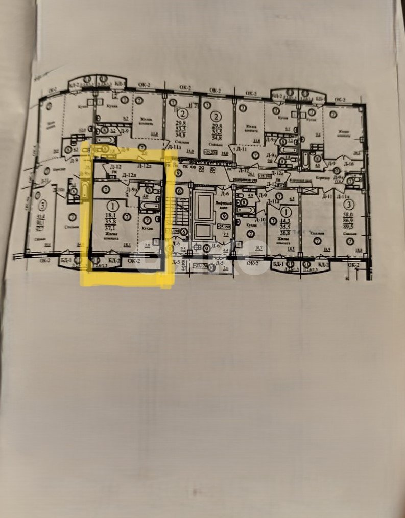 Фото №20: 1-комнатная квартира 37 м² - Волгоград, ЖК Адмиралтейский, ул. Фадеева, 59А