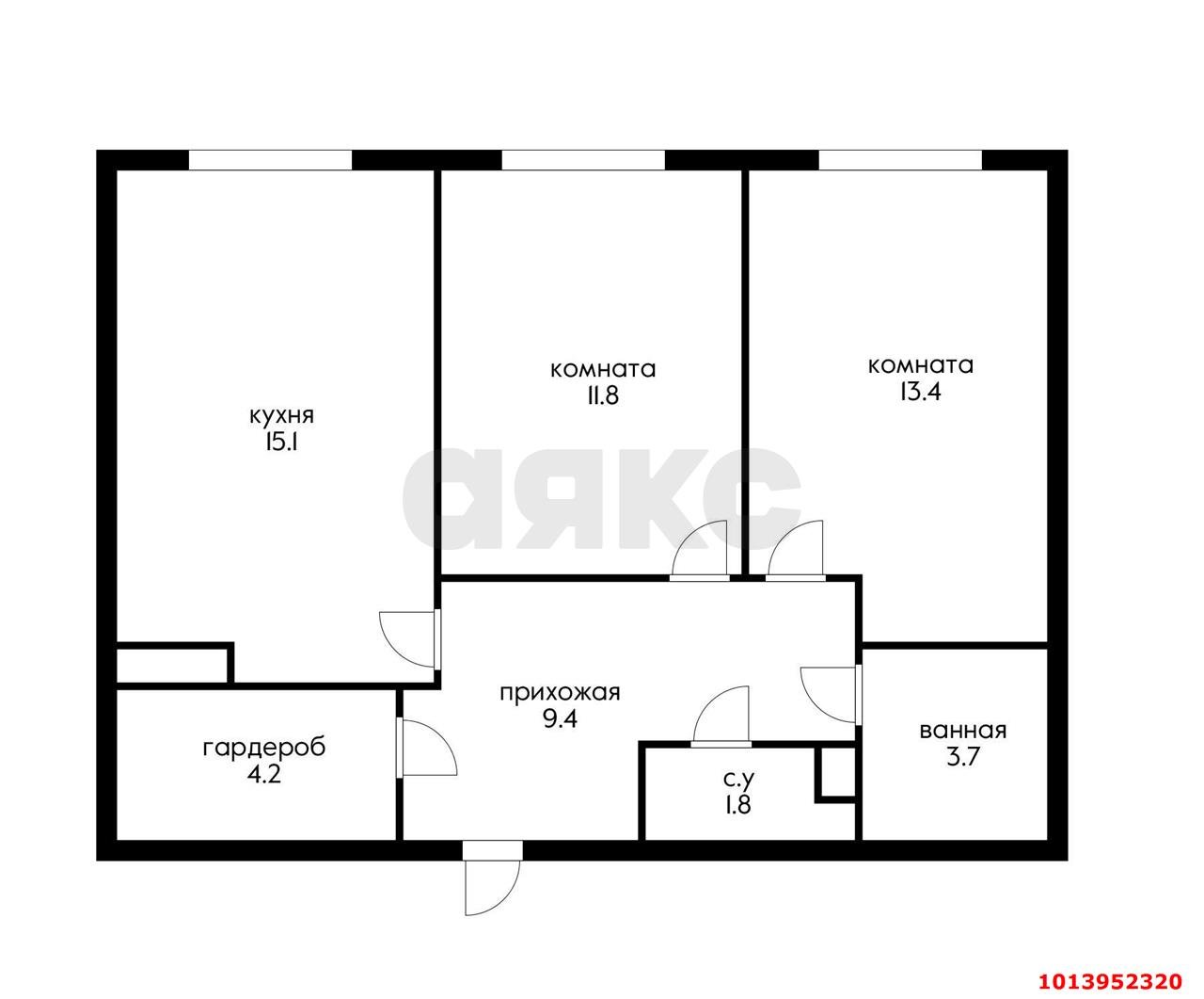 Фото №6: 2-комнатная квартира 59 м² - Краснодар, Догма Парк, ул. Марины Цветаевой, 2