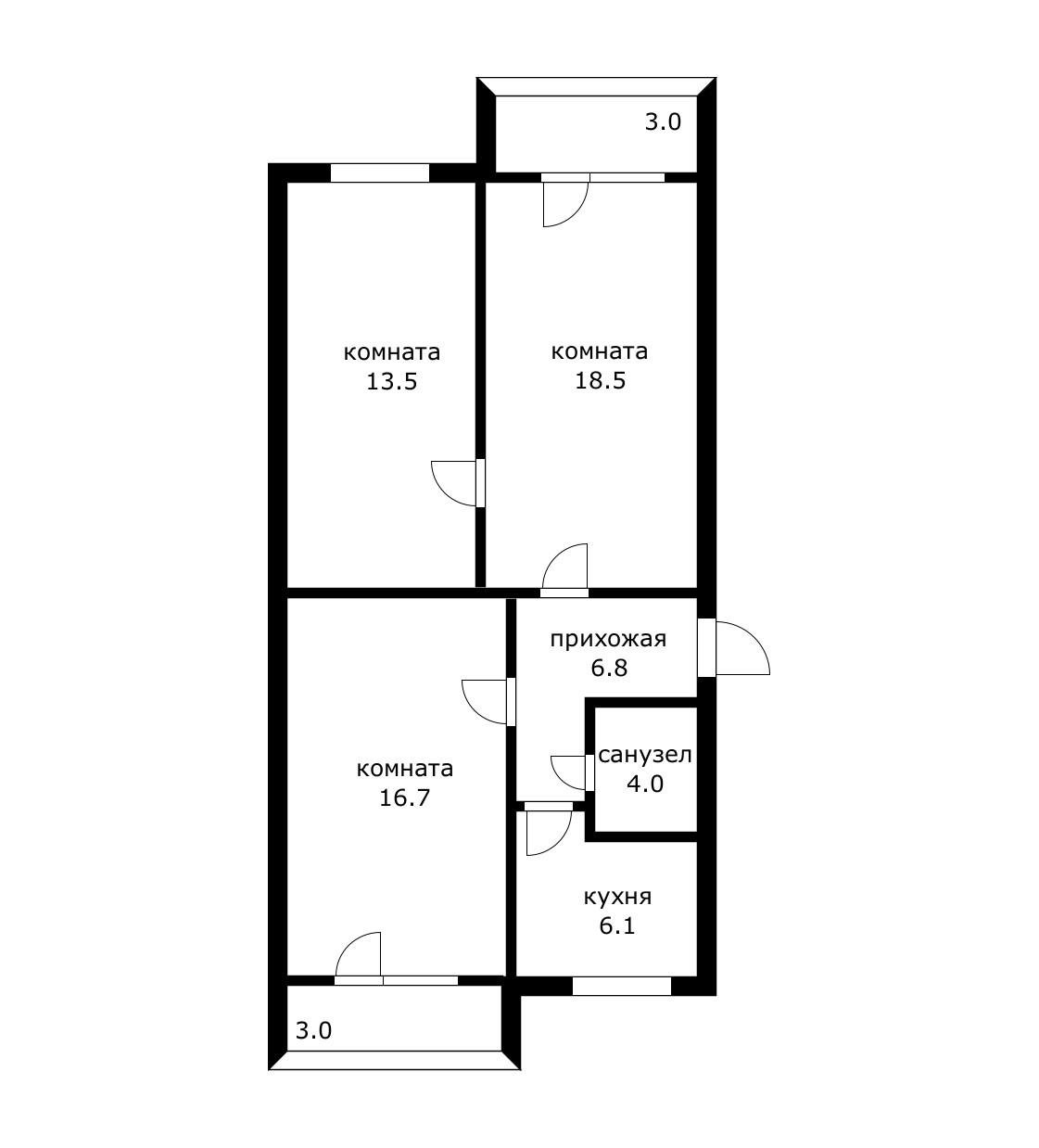 Фото №15: 3-комнатная квартира 71 м² - Феодосия, ул. Шевченко, 59