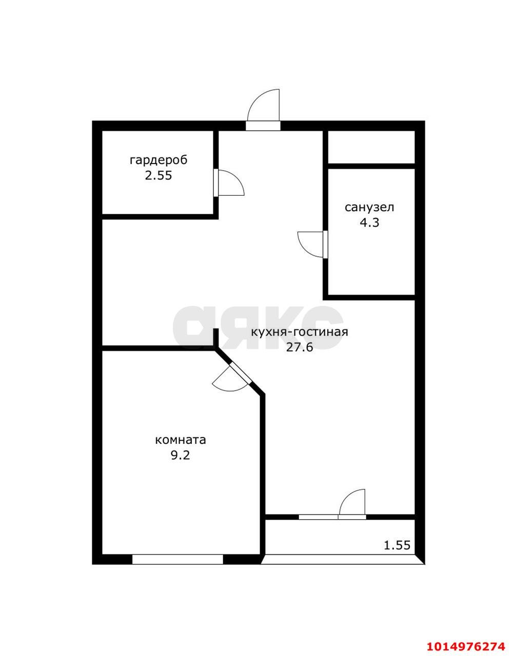 Фото №17: 1-комнатная квартира 46 м² - Краснодар, Западный внутригородской округ, ул. Кожевенная, 22