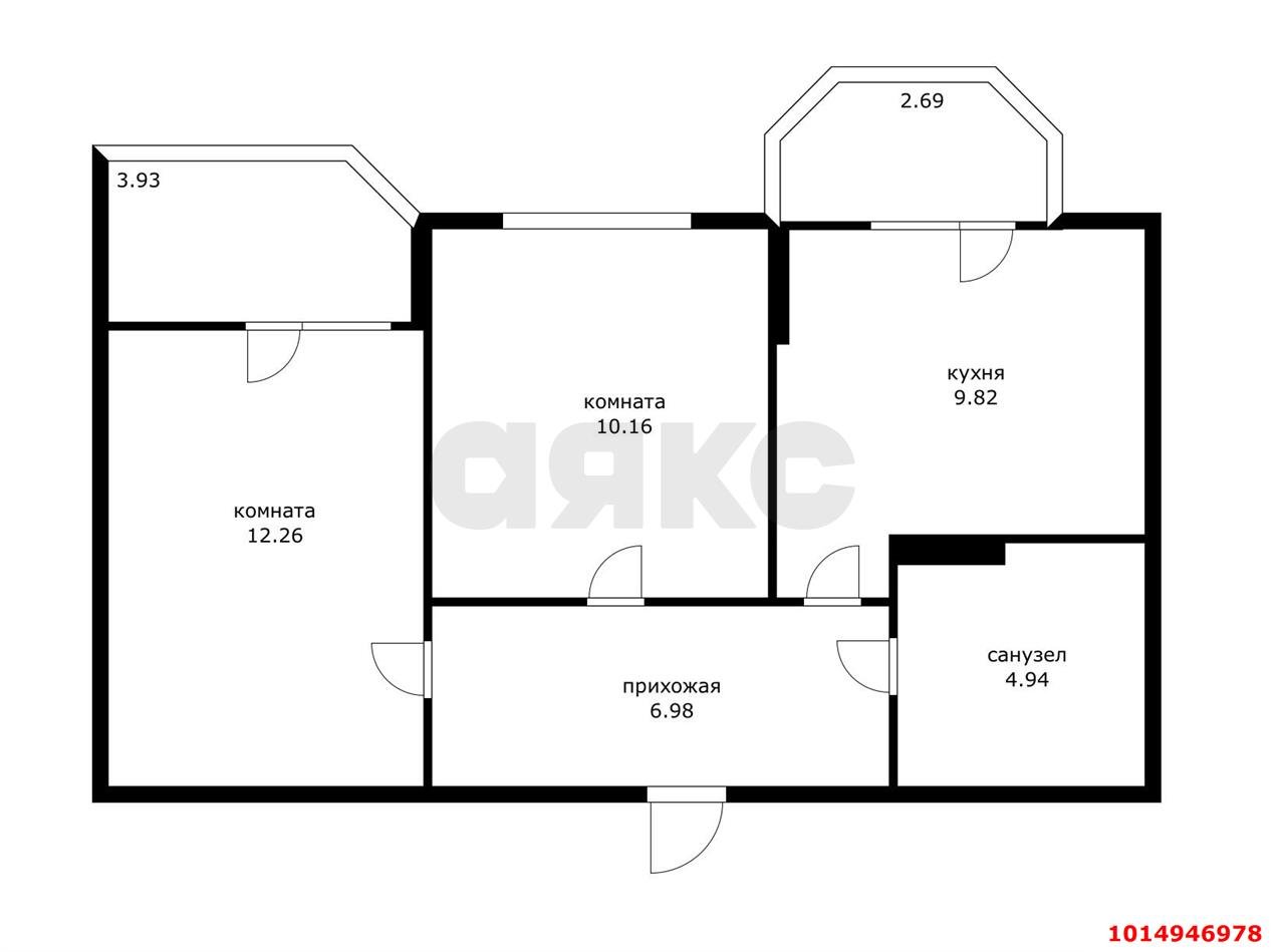 Фото №2: 2-комнатная квартира 44 м² - Краснодар, Светлоград, ул. Красных Партизан, 1/4к5