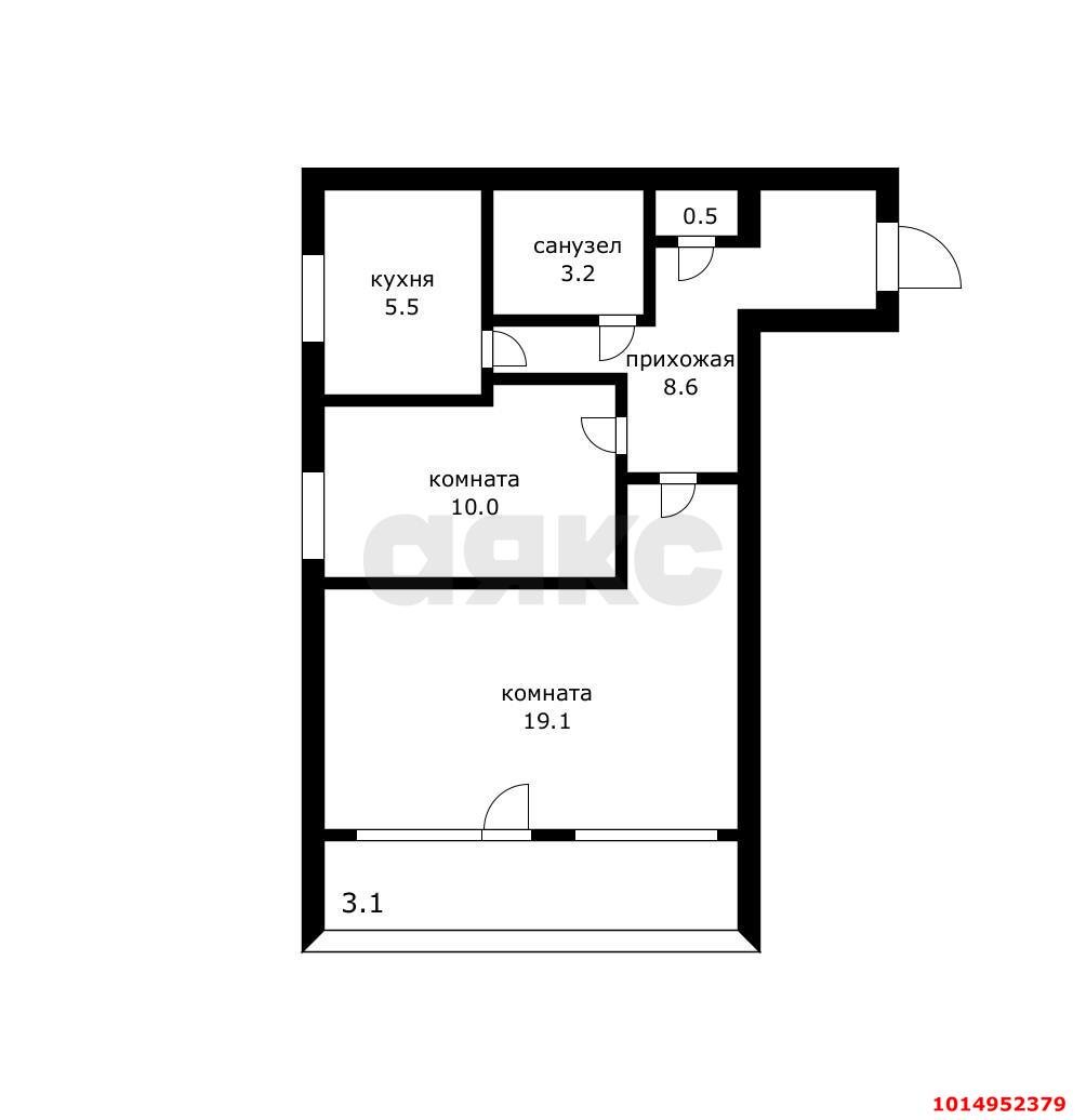 Фото №8: 2-комнатная квартира 46 м² - Краснодар, Западный внутригородской округ, ул. Одесская, 31
