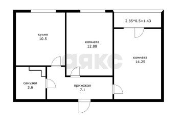 Фото №2: 2-комнатная квартира 48 м² - Краснодар, мкр. ЖК Смородина, ул. имени Владимира Жириновского, 1