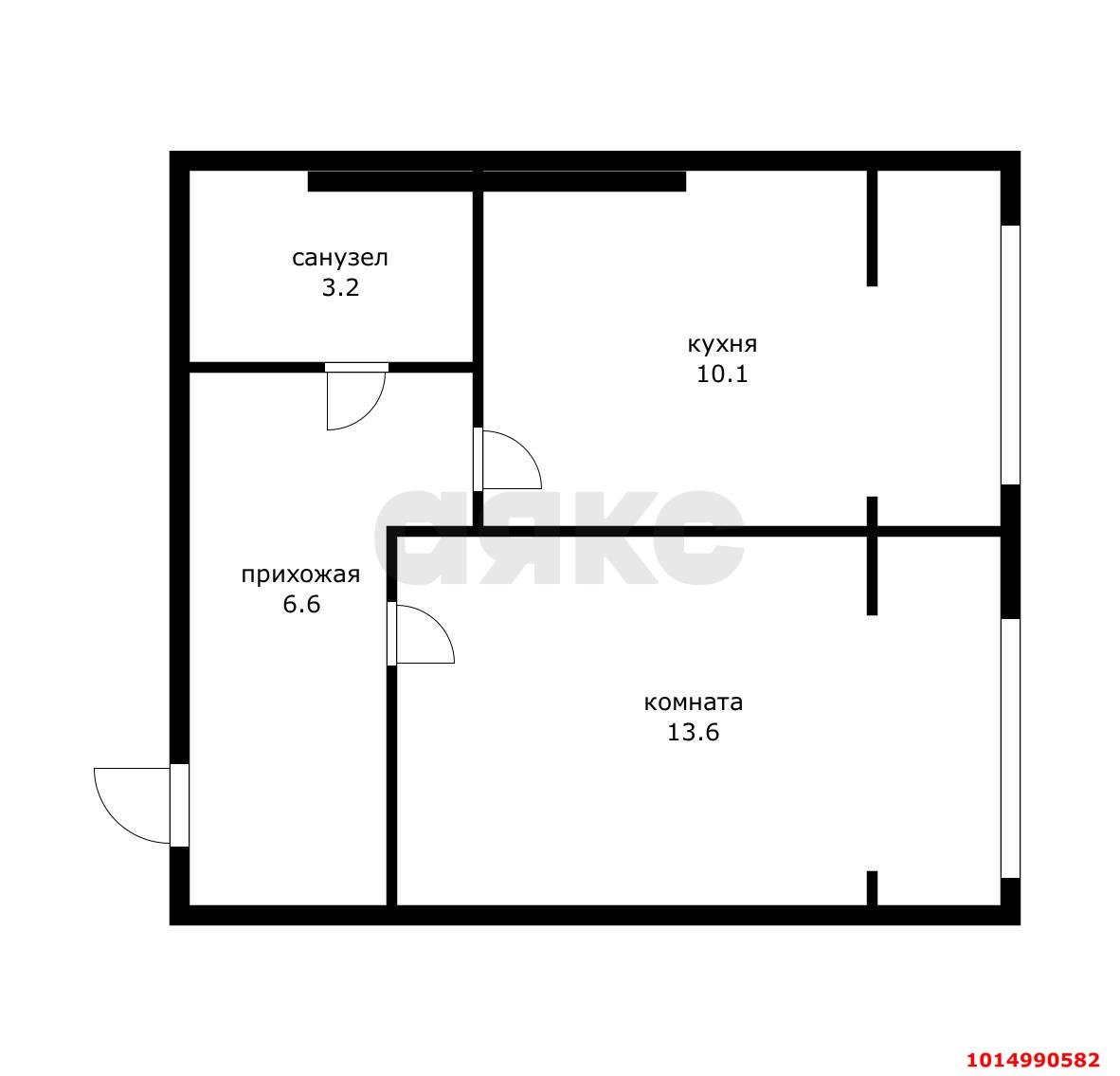 Фото №6: 1-комнатная квартира 34 м² - Российский, мкр. Прикубанский внутригородской округ, ул. Измаильская, 15