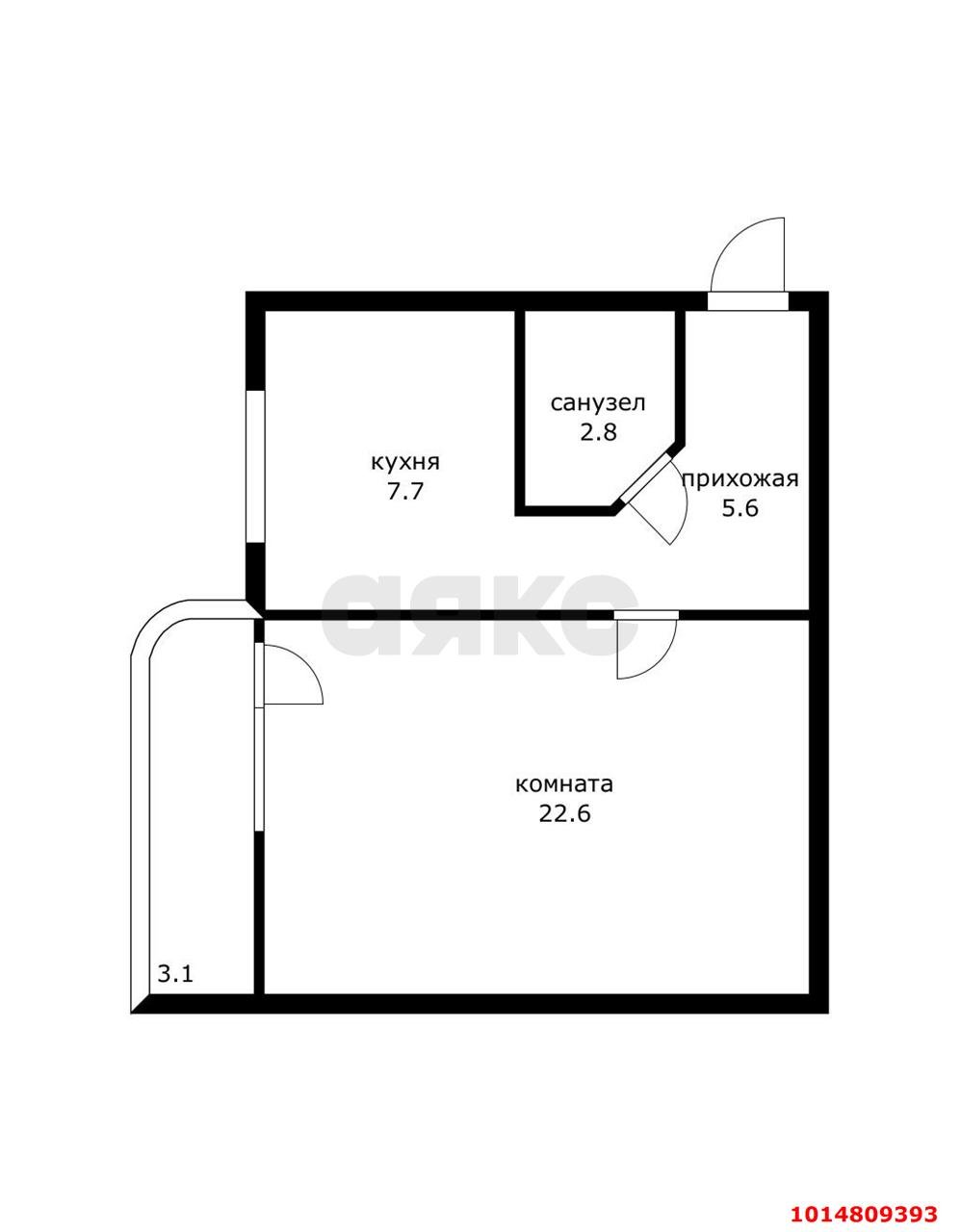 Фото №7: 1-комнатная квартира 41 м² - Краснодар, Центральный внутригородской округ, мкр. Центральный, пр-д 1-й  Ломоносова, 22