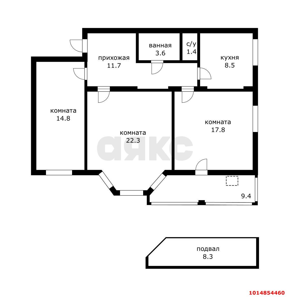 Фото №20: 3-комнатная квартира 101 м² - Краснодар, Центральный, ул. Захарова, 43