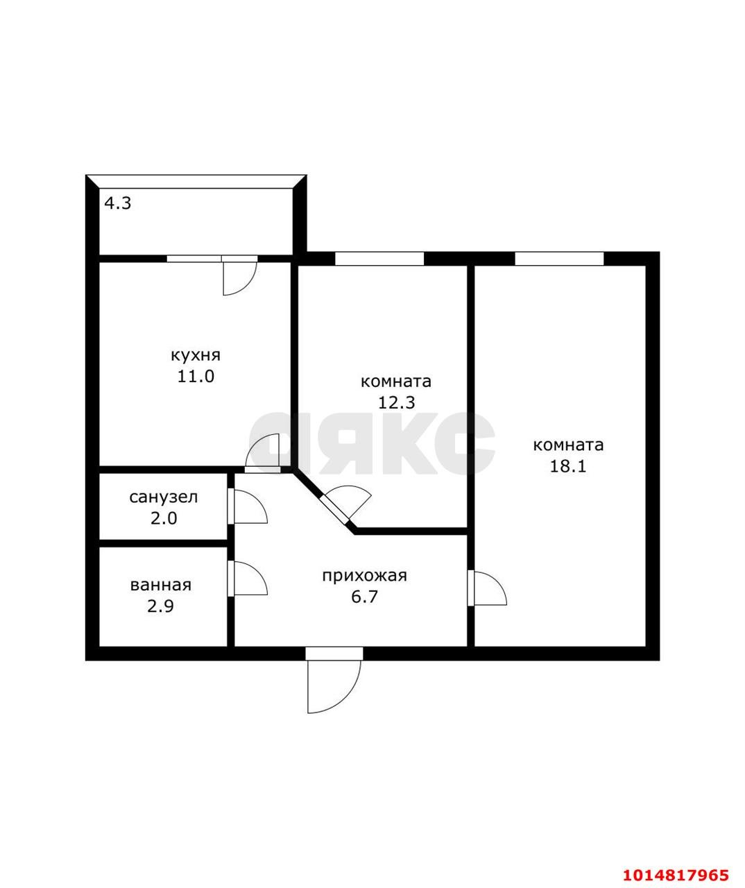 Фото №10: 2-комнатная квартира 54 м² - Краснодар, Восточно-Кругликовский, ул. Героя А.А. Аверкиева, 6