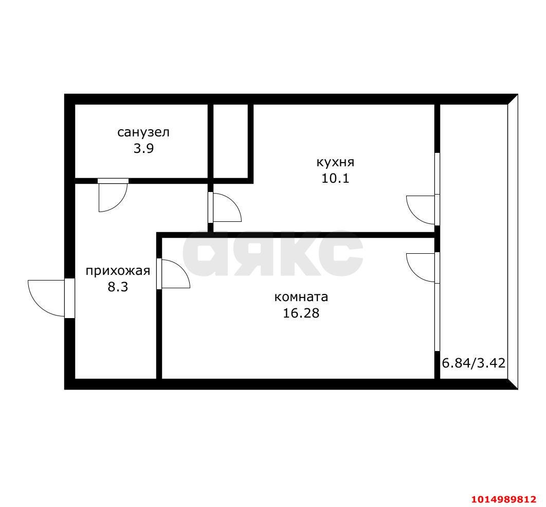 Фото №13: 1-комнатная квартира 45 м² - Краснодар, жилой комплекс 7 Вершин, ул. имени Снесарева, 10/1