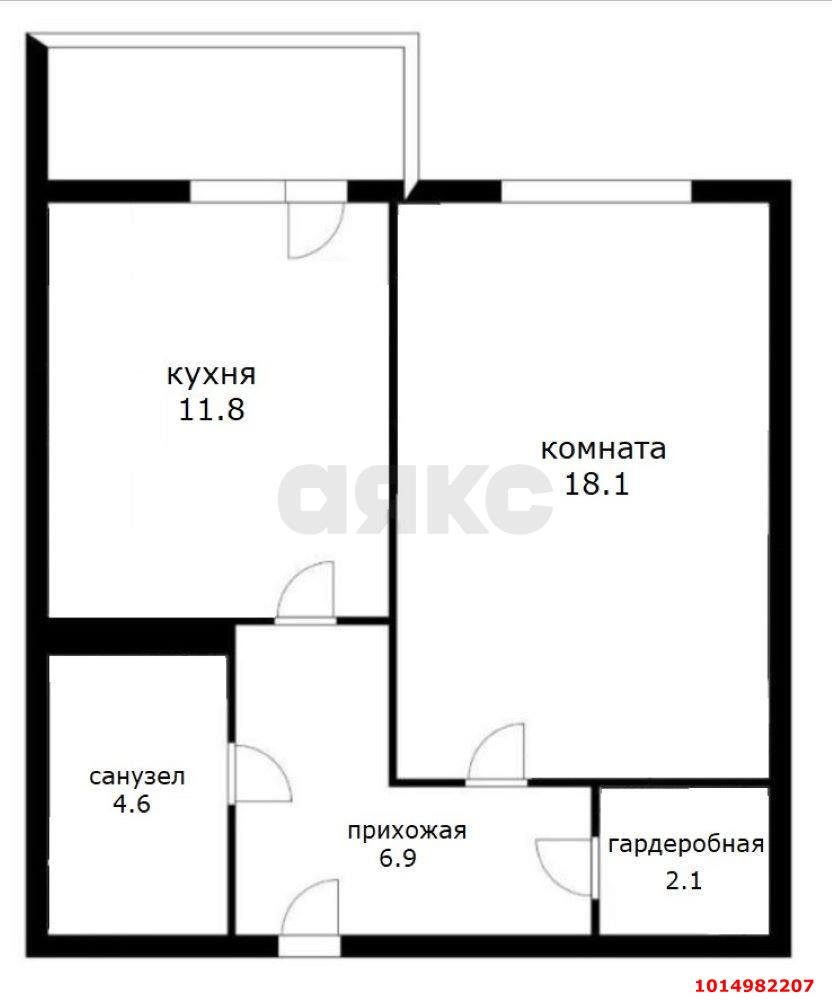 Фото №12: 1-комнатная квартира 43 м² - Краснодар, Пашковский, ул. Лавочкина, 30