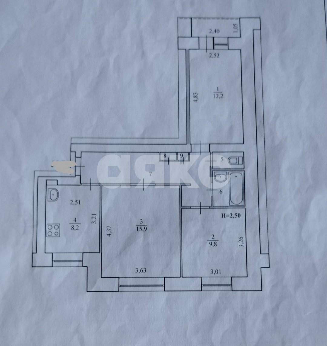 Фото №17: 3-комнатная квартира 62 м² - Волгоград, Краснооктябрьский, ул. Триумфальная, 28