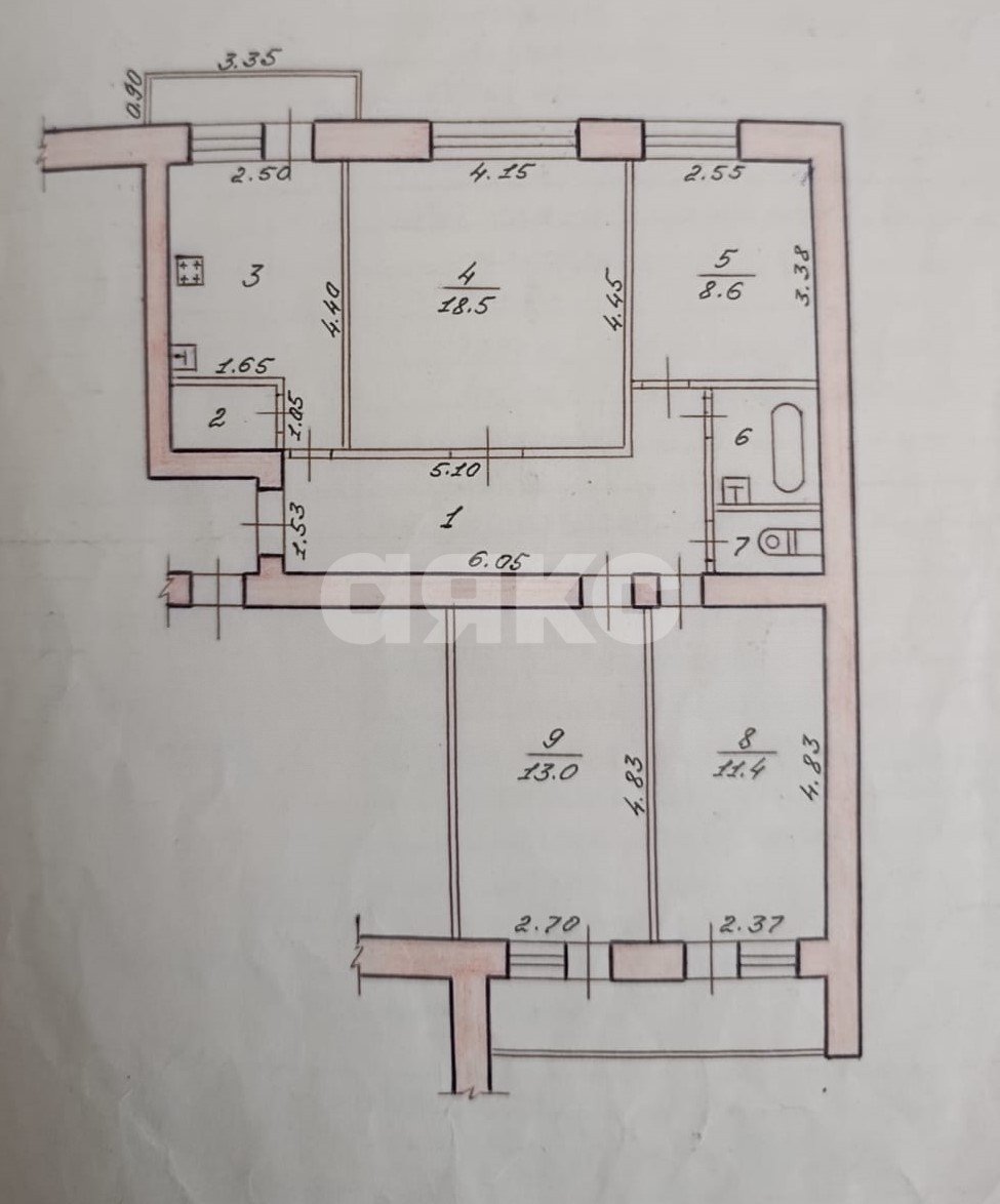 Фото №8: 4-комнатная квартира 76 м² - Волгоград, 206-й, ул. Ардатовская, 2