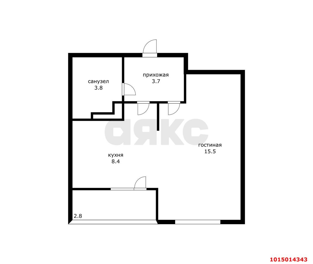 Фото №8: 1-комнатная квартира 34 м² - Краснодар, Новознаменский, ул. Войсковая, 22к4