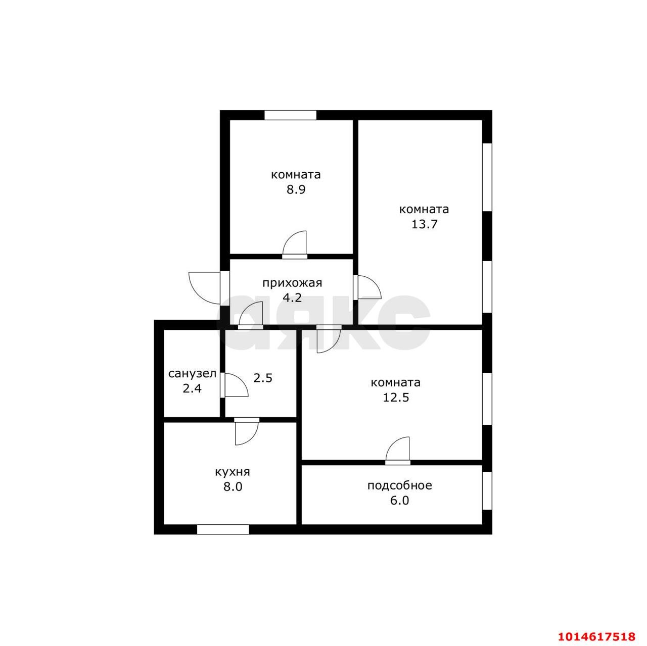 Фото №20: 3-комнатная квартира 57 м² - Краснодар, Камвольно-суконный Комбинат, ул. Камвольная, 22