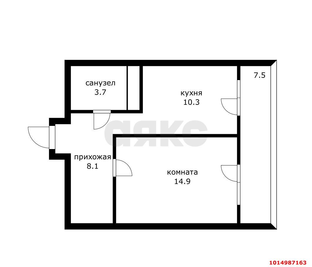 Фото №11: 1-комнатная квартира 44 м² - Краснодар, Пашковский, ул. Леонида Лаврова, 8к3