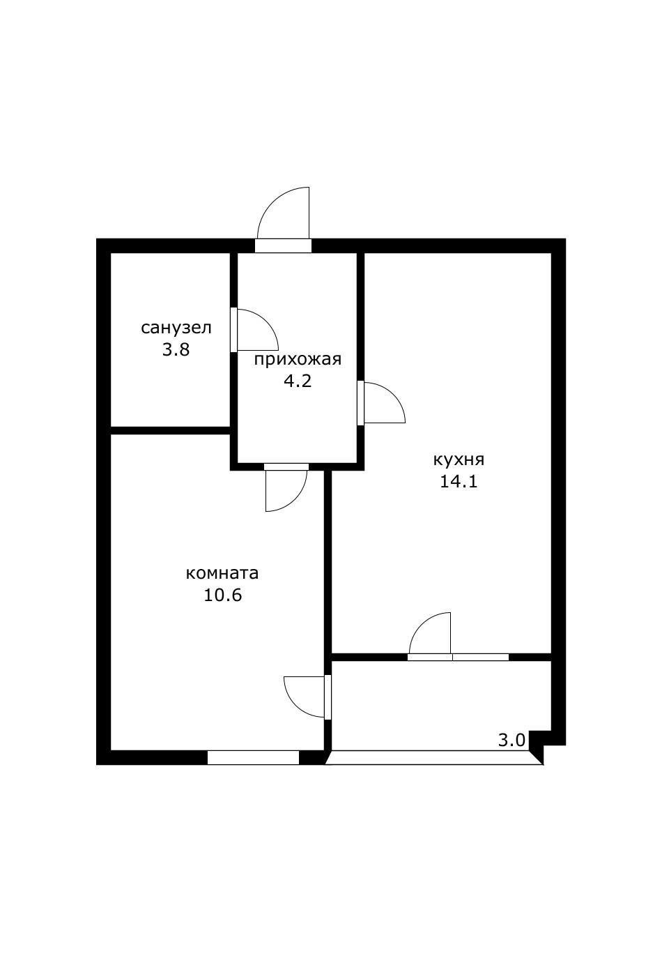 Фото №13: 1-комнатная квартира 34 м² - Краснодар, Парк Победы, мкр. Прикубанский внутригородской округ, ул. Героя Пешкова, 14к1