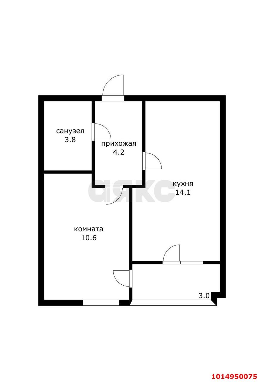 Фото №13: 1-комнатная квартира 34 м² - Краснодар, Парк Победы, ул. Героя Пешкова, 14к1