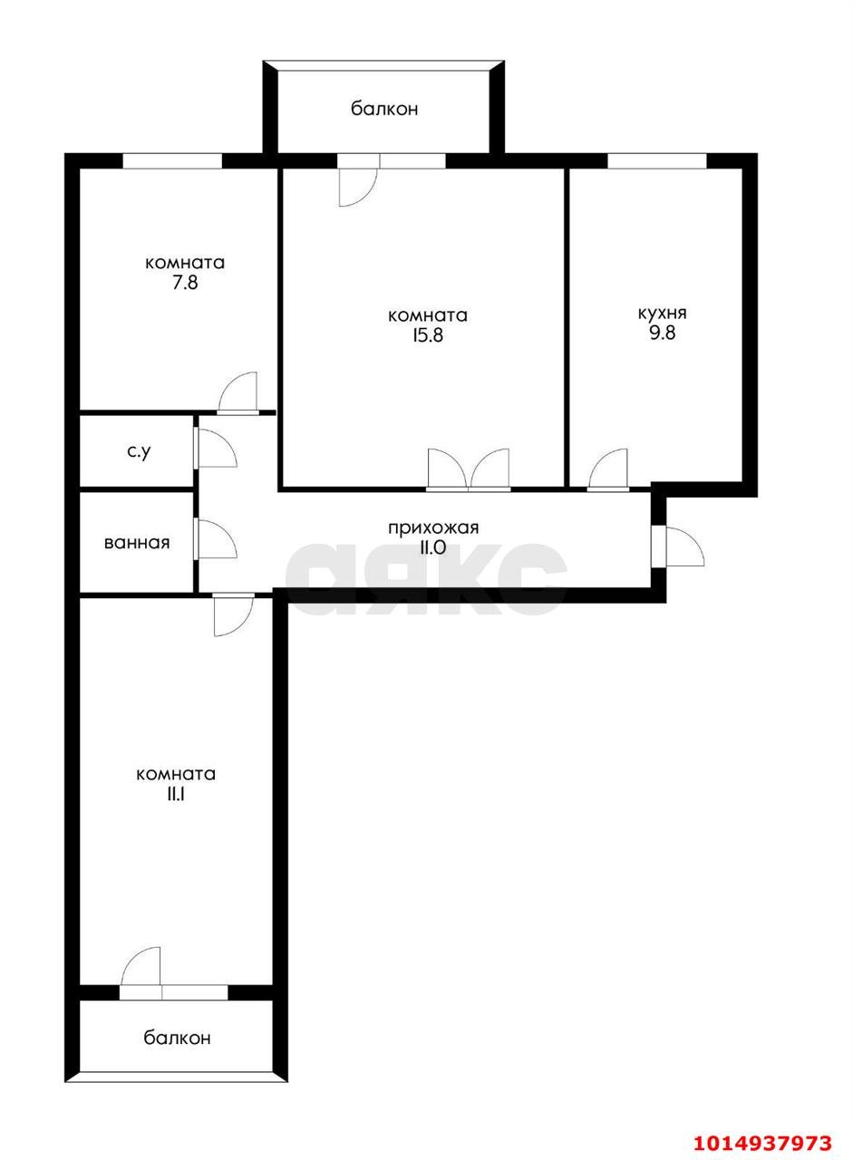 Фото №14: 3-комнатная квартира 66 м² - Краснодар, Центральный, ул. Севастопольская, 9