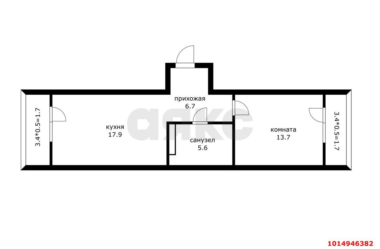 Фото №2: 1-комнатная квартира 47 м² - Краснодар, жилой комплекс Сказка Град, ул. имени В.Н. Мачуги, 166Бк1