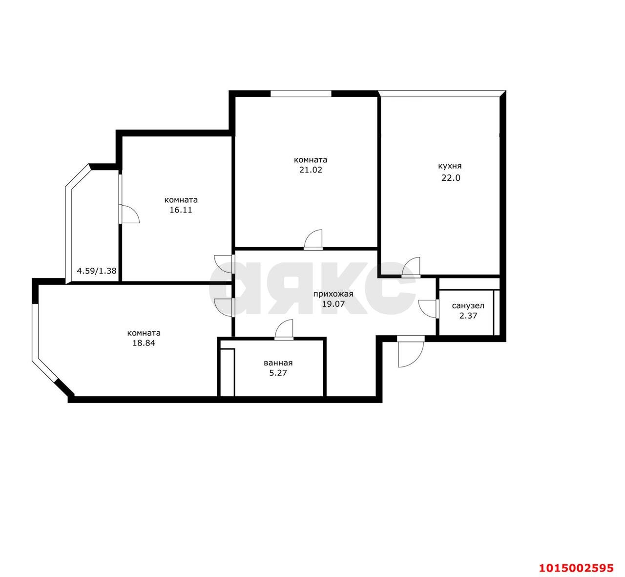 Фото №16: 3-комнатная квартира 109 м² - Краснодар, Фестивальный, ул. Гаражная, 71/1