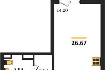 Фото №1: Студия 26 м² - Майкоп, ул. Владимира Жоги, 4